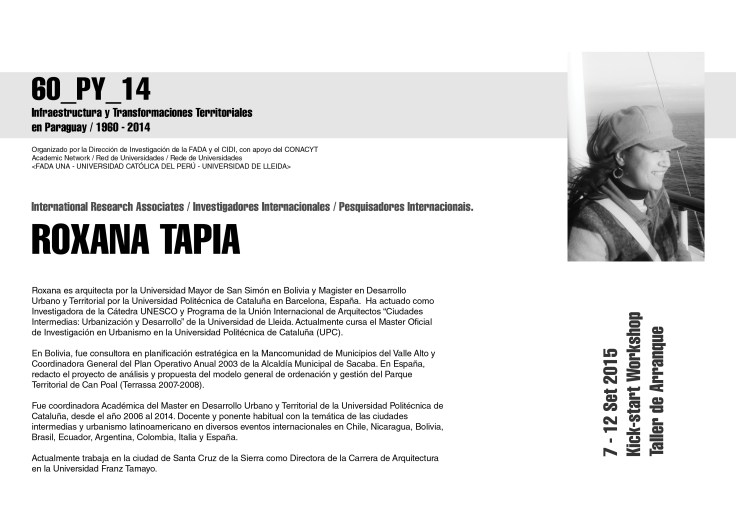 los expositores Roxana Tapia
